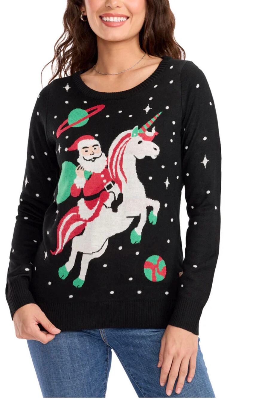 Tipsy Elves Santa Unicorn Ugly Christmas Sweater, Plus Size 2XL, NWT